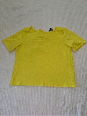 Talbots Yellow Short Sleeve Crewneck Tee